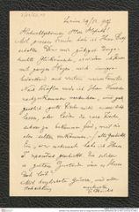 Nachlass Franz Steindachner, Brief von Gregor Bucchich an Franz Steindachner (29.12.1907), Inv.Nr. 62.10, Seite 1